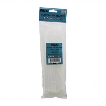 100PCS BEYAZ   3.6X250MM  PLASTİK CIRT KELEPÇE (5324)