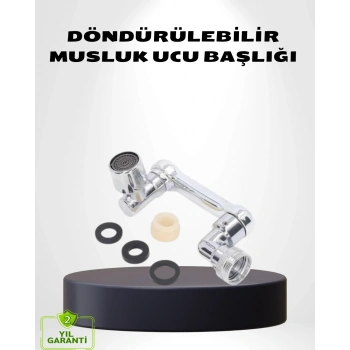 1080° Dönebilen Musluk Ucu – Su Tasarruflu, Esnek ve 360° Çift Eksenli Başlık