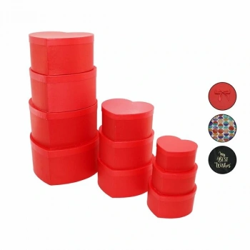 10PCS BOY KALPLİ - RENKLİ KARTON HEDİYE KUTUSU - KURDELALI (16-18-20-22-24-26-28-30-32-34CM)  (5324)