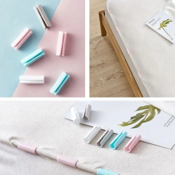 12 Adet Çok Amaçlı Çarşaf Tutucu, Sabitleyici ,Kaydırmaz Nevresim Örtü Düzenleyici Klipsler (5324)