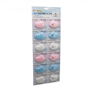 12 ADET MINI CUTTER MİNİ CEP - ÇANTA FALÇATA - MAKET BIÇAK (5324)