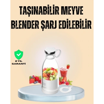 1200mAh Şarjlı, Hafif ve Pratik Taşınabilir Blender