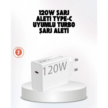 120W Güçlü Hızlı Şarj Adaptörü ve Type-C Kablo Seti – Güvenli Şarj Teknolojisi