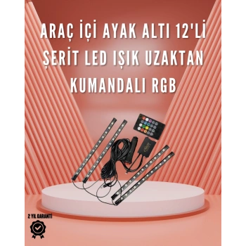 12V LED Işık Seti – Kumandalı ve Renk Ayarlı