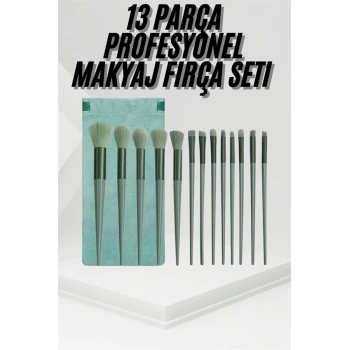 13 Parça Taşınabilir Kılıflı Profesyonel Makyaj Fırça Seti Pudra Allık Fondöten Fırçası