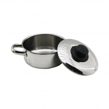 14CM   METAL KAPAK   MİNİ  ÇELİK TENCERE (5324)