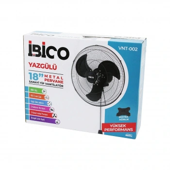 18 İNÇ 45.7CM SANAYİ TİPİ AYAKLI VANTİLATÖR 3 KADEME HIZ - 3 METAL KANAT 80W 140CM YÜKSEKLİK VNT-002 (5324)