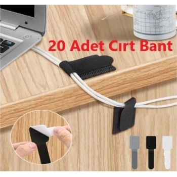 20 Adet Kendinden Yapışkanlı Cırt Cırtlı Bant