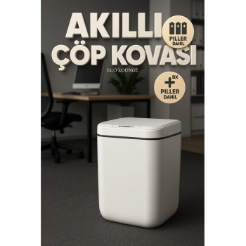 20 Lt Akıllı Çöp Kovası – Ofis Mutfak Banyo İçin İdeal Hareket Sensörlü, Hijyenik, Estetik