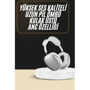 2025 Model Kulak Üstü Kablosuz Bluetooth Kulaklık Gürültü Azalta Uzun Pil