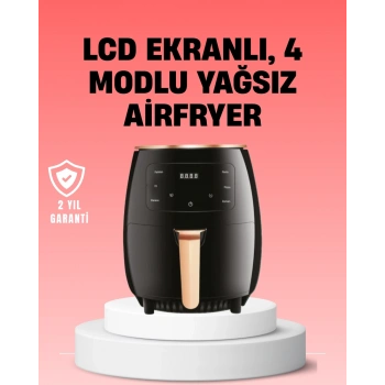 2400W Güçlü Airfryer 6L Yağsız Sağlıklı Pişirici LCD Dokunmatik