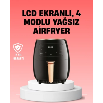 2400w Güçlü Airfryer 6l Yağsız Sağlıklı Pişirici Lcd Dokunmatik