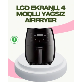 2400W Güçlü Airfryer 6L Yapışmaz Hazne Bulaşık Makinesi Uyumlu