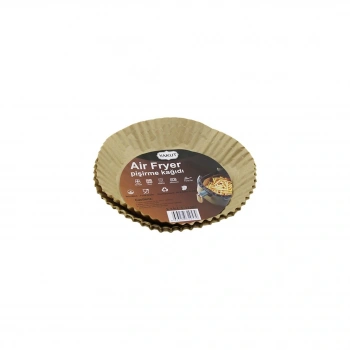 25PCS KÜÇÜK=TABAN 16CM-AĞIZ:22CM TABAK MODEL YUVARLAK AİR FRYER PİŞİRME KALIP KAĞIT 200 DERECEDAYANIKLI (5324)