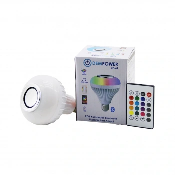 2IN1-KUMANDALI RGB LED AMPUL - BLUETOOTH HOPARLÖR MÜZİK ÇALAR LED-7W - HOPARLÖR-3W (5324)