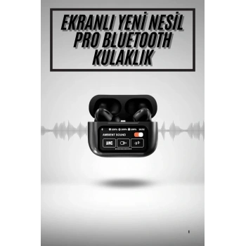 2.nesil Pro Ekranlı Sesli Görüşme Yapabilen Kablosuz Bluetooth Kulaklık