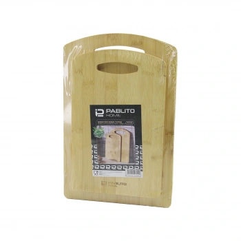 2PCS SET  AHŞAP BAMBU KESİM PANOSU - KESME TAHTASI  18X28X1CM--22X32X1CM (5324)