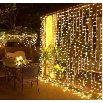 3*3 Perde Led Sarı Işık