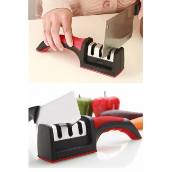 3 Aşamalı Bıçak Makas Bileyici Keskinleştirme Aleti (5324)