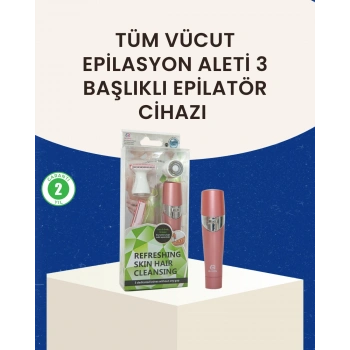 3 Başlıklı Kadın Yüz Ve Vücut Tüy Temizleme Makinesi