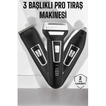 3 Başlıklı Profesyonel Tıraş Makinesi