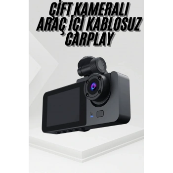3 Kameralı 2 İnç 1080p Araç İçi Kamera Sürüş Kamerası Carplay
