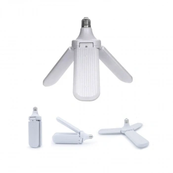 3 KOLLU PERVANE MODELİ BEYAZ LED LAMBA AMPUL 24W - E27 (5324)