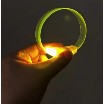 3 Modlu Pilli Led Işıklı Esnek Parti Bilekliği Sarı