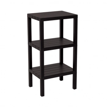 3 RAFLI SİYAH MODÜLER ÜNİTE PLASTİK 38x29x74 cm (5324)