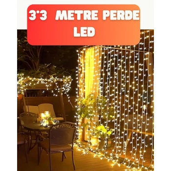 300 LED Perde Işık – Sıcak Beyaz Dekoratif Aydınlatma