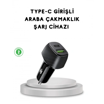 38w Araç Şarj Cihazı Type-c Pd Usb Hızlı Şarj Çift Port