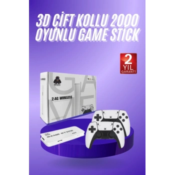 3D 4K HD 2.4G Game Stick 4K Ultra Hd Oyun Konsolu Çift Kollu
