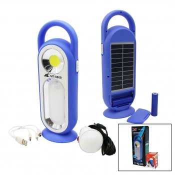 3IN1SOLAR - PİLLİ - USB ŞARJLI - FENER IŞILDAK POWERBANK LED - COB - SEYYAR AMPUL (5324)