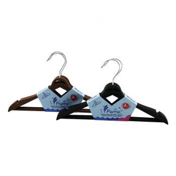 3PCS  PLASTİK ÇOCUK ELBİSE ASKISI  METAL BAŞLIKLI (5324)