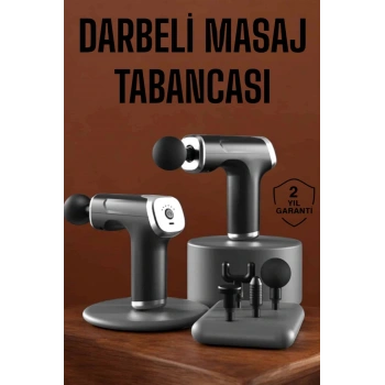 4 Başlıklı Darbeli Şarjlı Masaj Aleti Tabancası Kablosuz