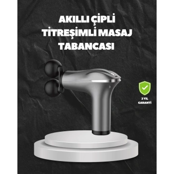 4 Başlıklı Şarjlı Masaj Tabancası Bel Sırt Boyun Bacak Kas Rahatlatıcı