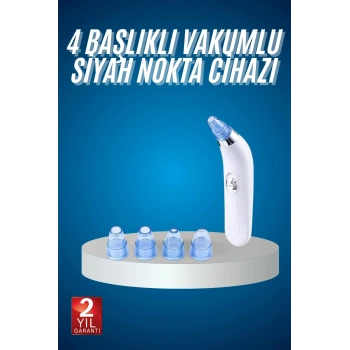 4 Başlıklı Vakumlu Siyah Nokta Ve Yüz Temizleme Cihazı