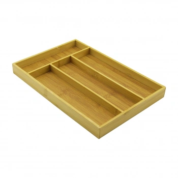 4 BÖLMELİ  AHŞAP BAMBU KAŞIKLIK  22.5 X 33.5CM (5324)
