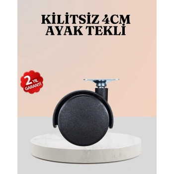 4 cm Çap Kilitsiz Tekerlek Ayağı Tekli Hafif Mobilyalar İçin
