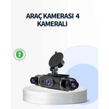 4 Kameralı Araç İçi Kamera 1080P GPS Takip WiFi Gece Görüşlü