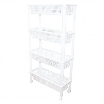 4 KATLI DÜZENLEYİCİ  - RAF ÜNİTESİ TEKERLEKLİ 510X205X945MM (5324)