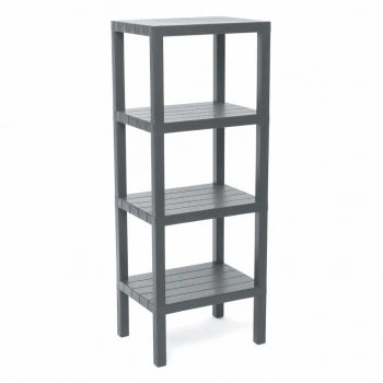 4 RAFLI GRİ MODÜLER ÜNİTE PLASTİK 38x29x100 cm (5324)