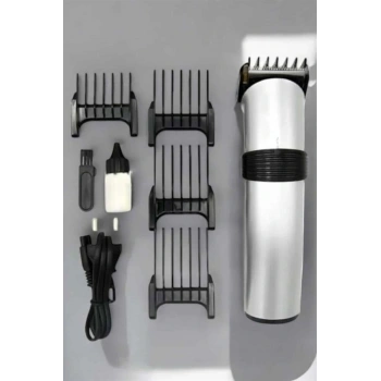 4 Taraklı Profesyonel Şarjlı Saç Ve Sakal Kesme Tıraş Makinesi Seti