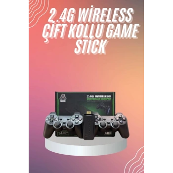4k Game Stick Oyun Konsolu 2.4g Kablosuz Çift Kol Nostaljik Oyunlar