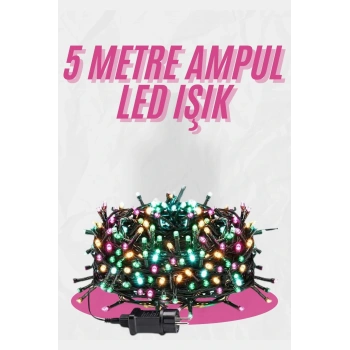 5 Metre Ampul Led Işık Renkli Rgb Çok Renkli Led Aydınlatma