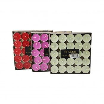50PCS RENKLİ YUVARLAK TEA LİGHT MUM (5324)