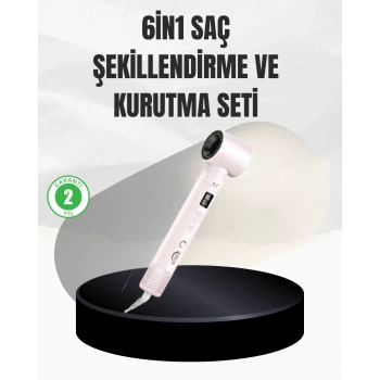 6 Başlıklı Hızlı Kurutma ve Bukle Şekillendirme Seti