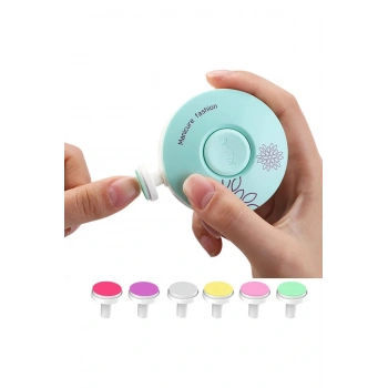 6 Başlıklı Pilli Tırnak Törpüsü ( Bebekler Kullanılabilir )  (5324)