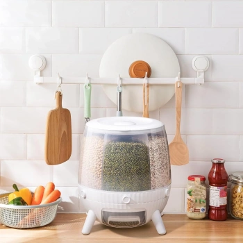 6 Bölmeli 360 Derece Dönebilen 6 Lt Bakliyat Organizeri (5324)