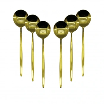 6 PCS GOLD YEMEK KAŞIK SETİ (5324)